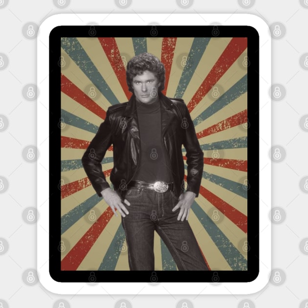 David Hasselhoff Sticker by LivingCapital 